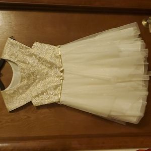 NWOT Special Occasion Gold Glitter Party Dress Girls 12